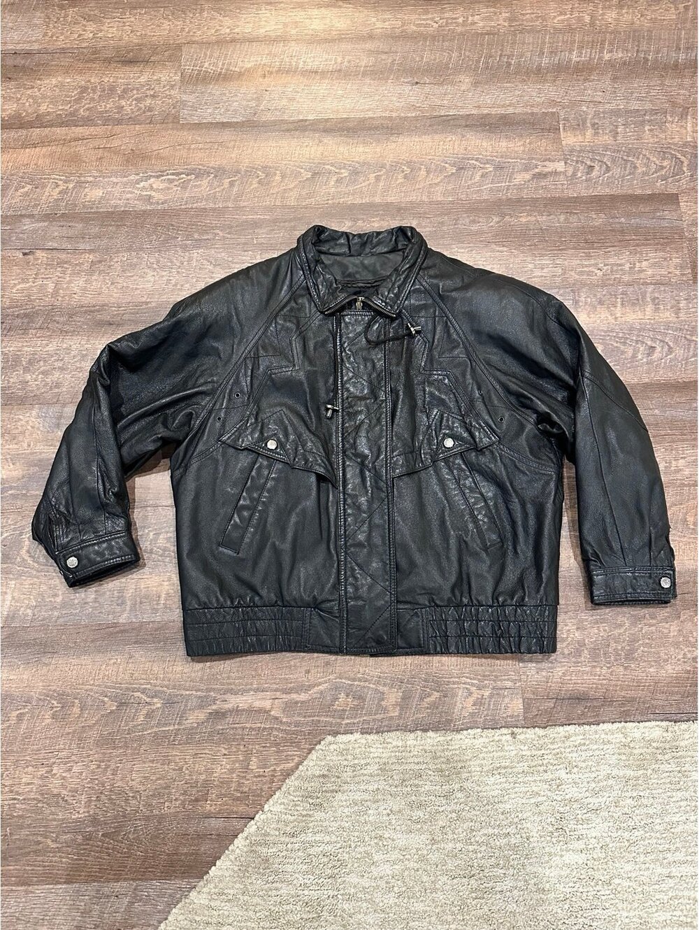 Wilsons Black Genuine Leather Jacket Men’s XL Thinsulate Insulated Vintage